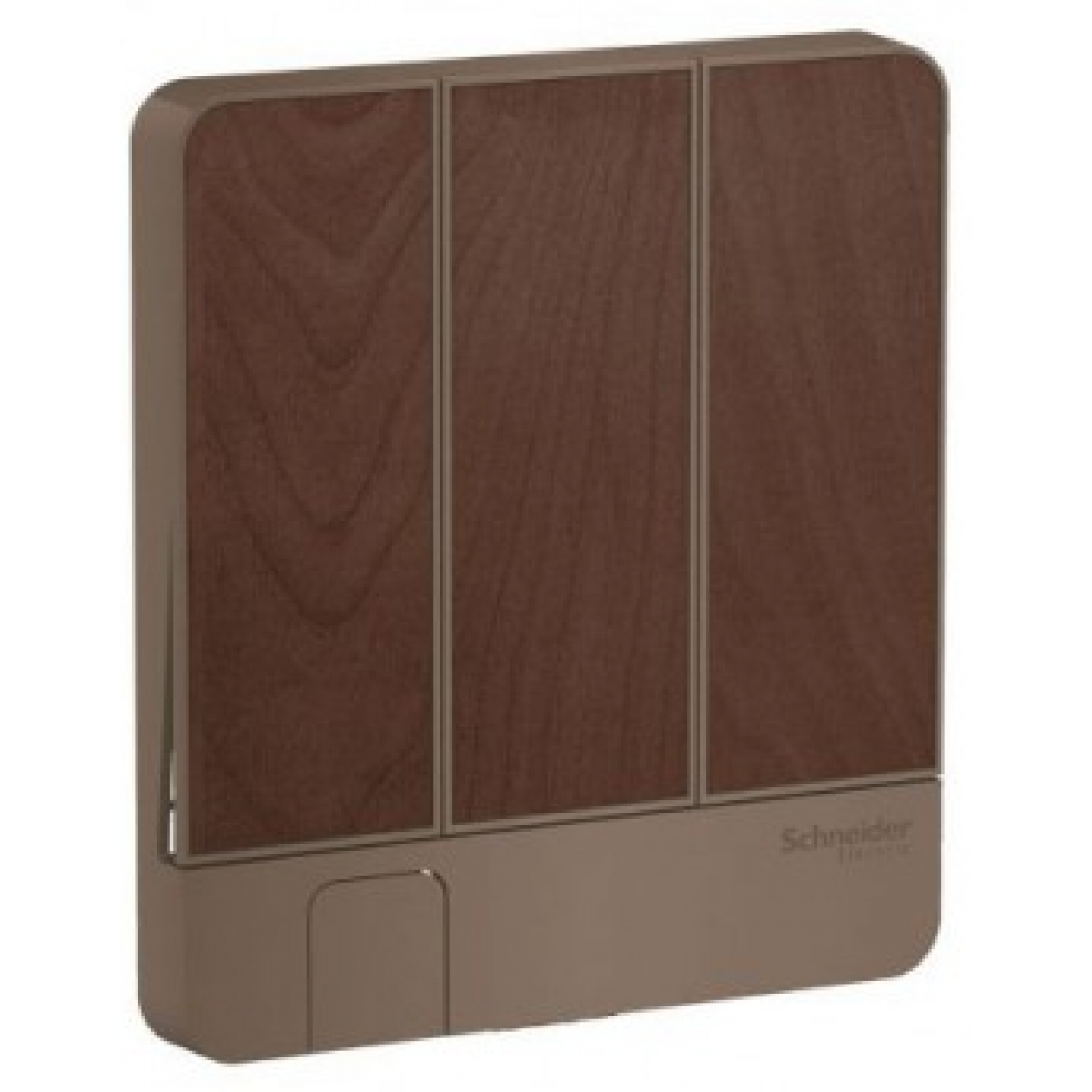 Schneider Electric AvatarOn 三位奐尚開關掣面連鎖匙掛鉤 (黑木色)